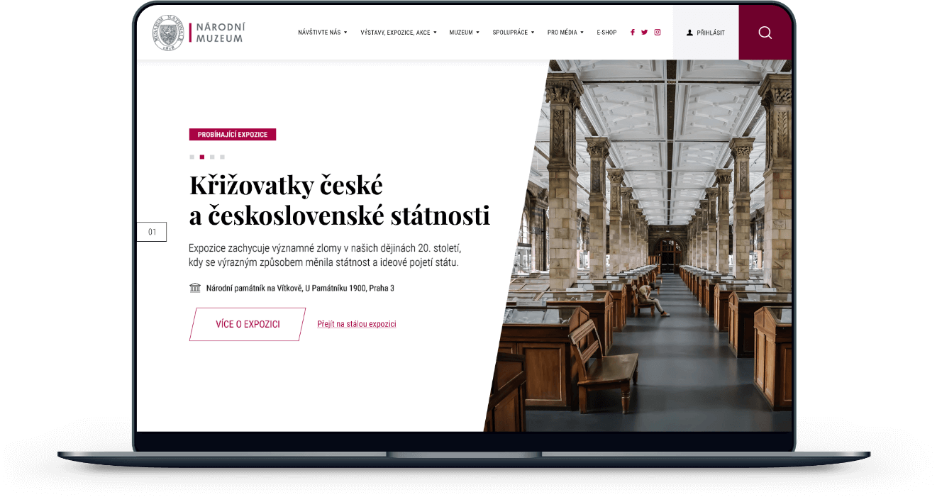 Tvorba webových stránek a web designu pro Národní muzeum