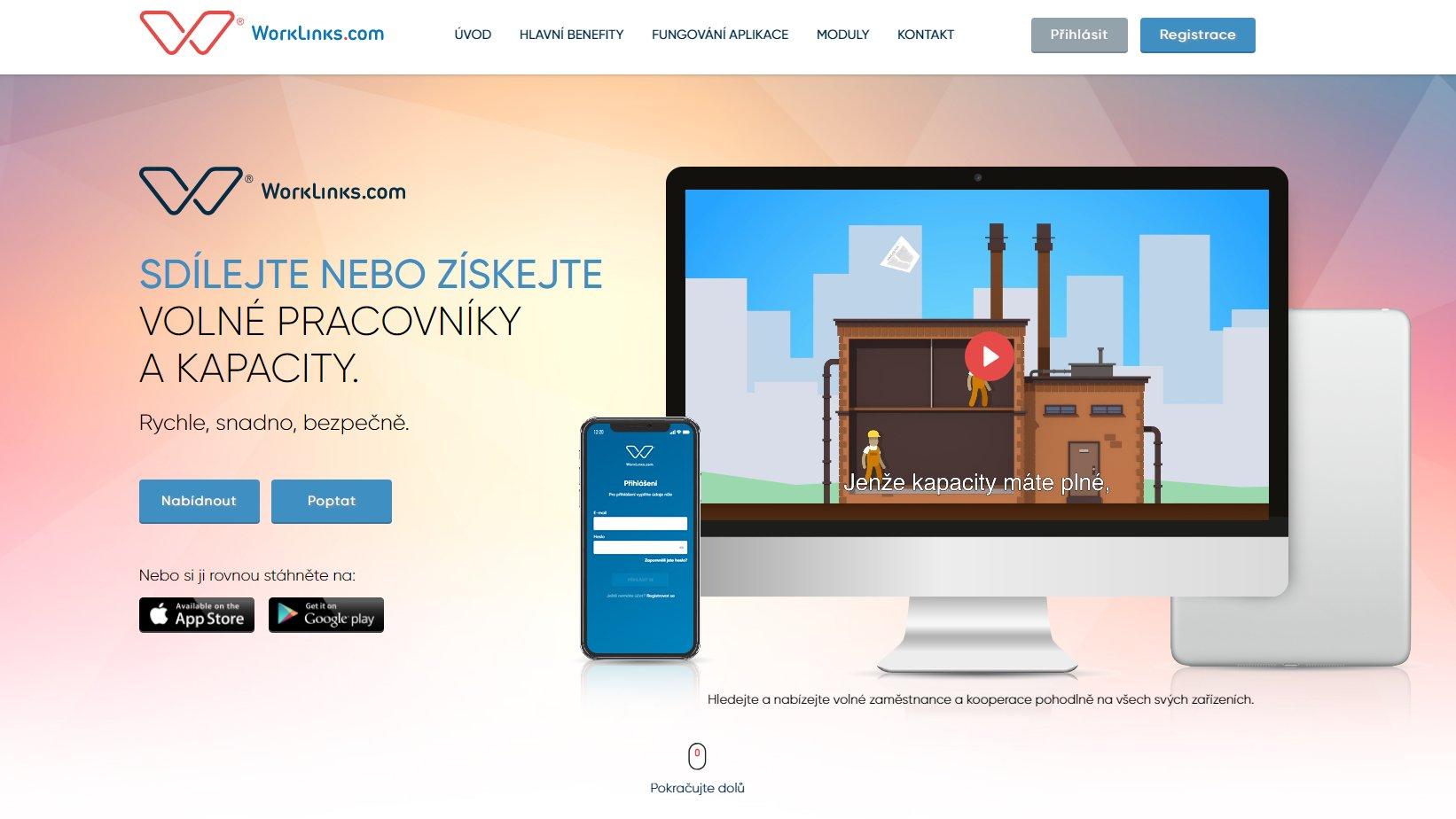 Robustní webová aplikace pro Worklinks se nám velmi povedla